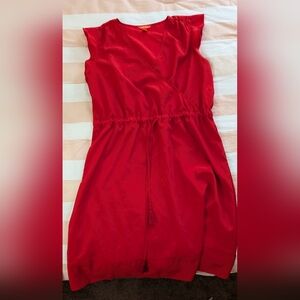 Joe Fresh Red Cap Sleeve Wrap Dress